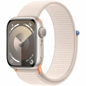 Hodinky Apple Watch Series 9 GPS, 45mm Starlight Aluminium Case with Starlight Sport Loop