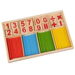 Dřevěné hůlky na učení počítání 22447