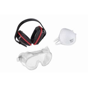 Ochranná sada (sluchátka, brýle, respirátor)