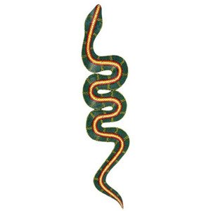 Dřevořezba - Had, zelený IND2370
