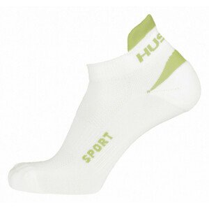 Ponožky Sport bílá/sv. zelená (Velikost: L (41-44))