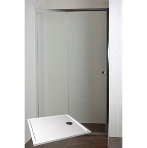 Posuvné sprchové dveře do niky ONYX 116 - 121 cm čiré sklo s vaničkou z litého mramoru POLARIS 120 x 90 cm
