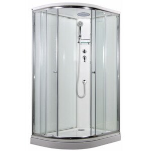 SIRIUS 120 x 90 cm - Sprchový box model 1 Strop čiré sklo pravá vanička