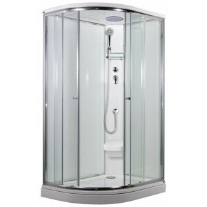 SIRIUS 120 x 90 cm - Sprchový box model 2 Strop čiré sklo pravá vanička