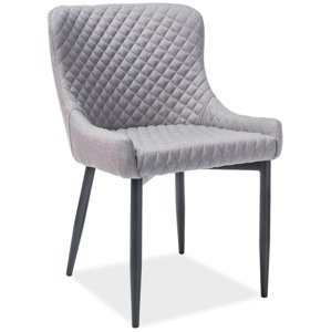 Jídelní čalouněná židle TIAN B šedá/černá