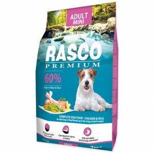 Krmivo Rasco Premium Adult Mini kuře s rýží 7kg