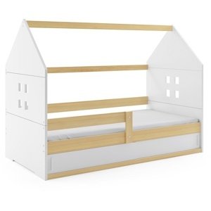 Dětská postel Domi 1 80x160, bílá/borovice/bílá