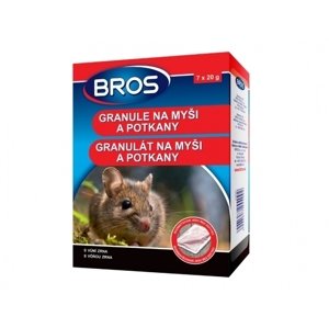 Rodenticid BROS granule na myši a potkany 7x20g