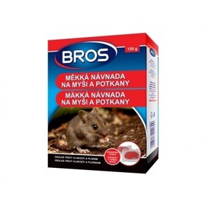 Rodenticid BROS měkká návnada na myši a potkany 150g