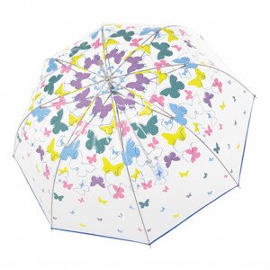 Long Fiber Transparent Spring - průhledný dámský holový vystřelovací deštník