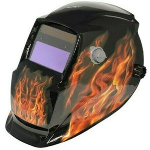 Svářečská ochranná maska - dekor plameny