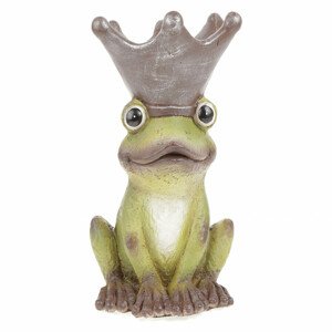 Žába s korunkou na hlavě, zahradní magneziová keramika. KER323
