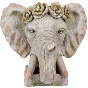 Hlava slona, dekorace z MgO keramiky s otvorem pro květináč ZB1848