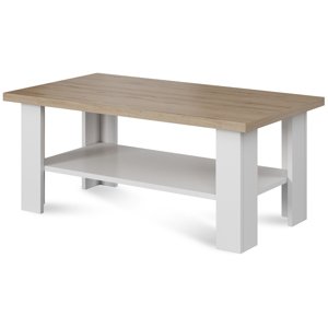 Konferenční stolek VANEL 7, barva dub/bílá