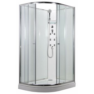 SIRIUS 120 x 90 cm - Masážní sprchový box model 4 chinchilla sklo pravá vanička
