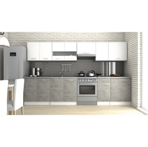 Kuchyňská linka Luigi III 320/260 bílá/beton