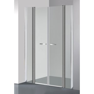 Dvoukřídlé sprchové dveře do niky COMFORT F 5 čiré sklo 123 - 128 x 195 cm