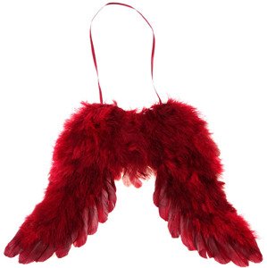 Andělská křídla z peří , barva červená AK1907-RED