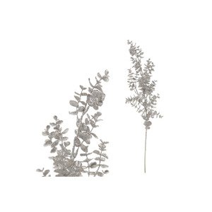 Eukalyptus větev, stříbrná barva. NL0074-SIL
