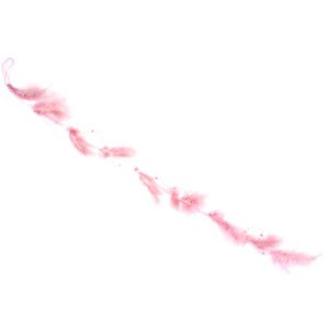 Závěsná dekorace z peří s korálky, barva růžová AK1904-PINK