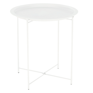 Příruční stolek s odnímatelnou tácem, bílá, RENDER