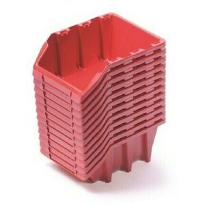 Set úložných boxů 12ks 120x77x60mm, červený