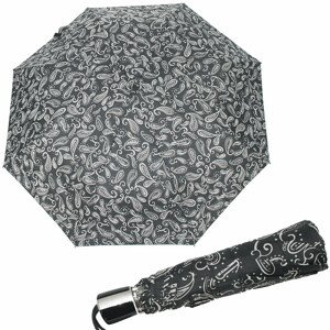 Mini Fiber Black a White - dámský skládací deštník