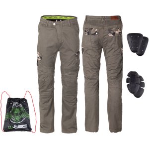 Pánské moto kalhoty W-TEC Shoota (Velikost: L, Barva: olivově zelená)