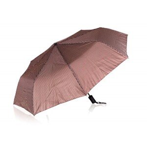 Deštník skládací 52 cm', hnědý s puntíkem