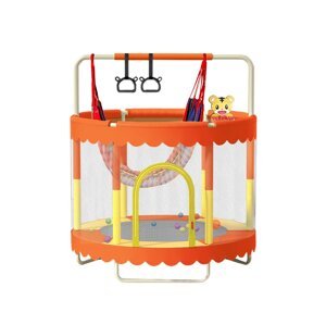 Dětská trampolína SEDCO 150 cm s ochrannou sítí a vybavením (Oranžová)