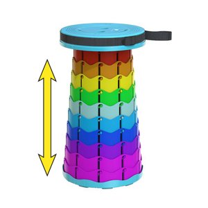 Teleskopická stolička SMARTY s LED osvětlením, barevná tyrkysová (Varianta: samostatně)