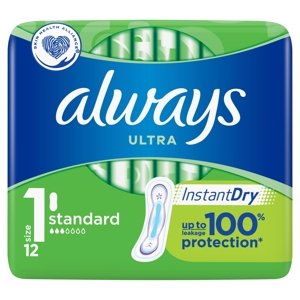 Always Ultra Standard Hygienické vložky bez křidélek 12 ks