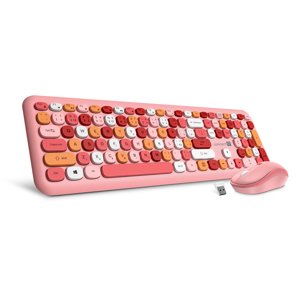 Set klávesnice + myš Connect IT FASHION combo bezdrátová růžová (+1x AAA +1x AA baterie zdarma), CZ + SK layout