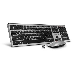 Set klávesnice + myš Connect IT Combo bezdrátová stříbrná (+1x AAA +1x AA baterie zdarma), CZ + SK layout