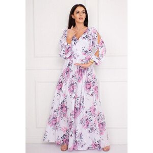 Dámské Hedvábné šaty KVĚTA jarni květy vel. 42