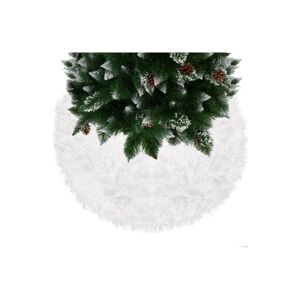 Koberec pod vánoční stromeček 142 cm, bílý