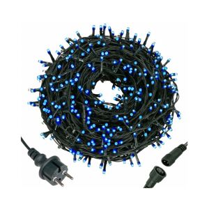 LED světelný řetěz - 19,5m, 300LED, IP44, modrá