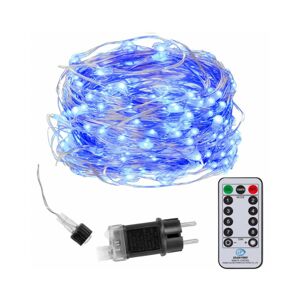 LED řetěz Nano - 48m, 480LED, 8 funkcí, ovladač, IP44, modrá