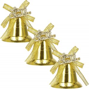 Vánoční ozdoby - Zvonečky, zlaté, sada 3ks