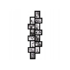 Fotorámeček na 14 fotek, 118x36 cm, černý SPRINGOS PANORAMA