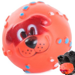 Hračka pro psa, pískací míček, barva gumy