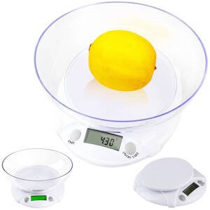 Kuchyňská váha s podsvícením LCD s miskou 7 kg/1g