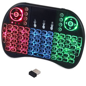 Bezdrátová mini klávesnice s podsvícenou LED TV