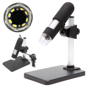 USB digitální mikroskop 8 LED SMD 800x zoom lupa