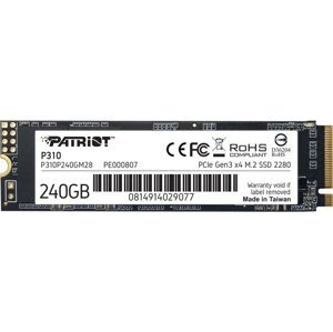 SSD disk Patriot P310 240GB, M.2 2280, PCIe 3.0 x4, NVMe