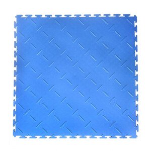 PVC podlaha do garáží, skladů, hal ,tělocvičen ECO - T LOCK - DIAMOND - 498x498x6,5 mm (Modrá)