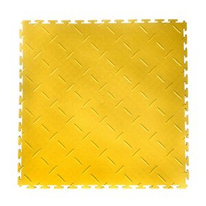 PVC podlaha do garáží, skladů, hal ,tělocvičen ECO - T LOCK - DIAMOND - 498x498x6,5 mm (Žlutá)