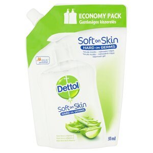 Dettol Soft on Skin tekuté antibakteriální mýdlo s aloe vera náhradní náplň 500 ml