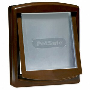Dvířka PetSafe plastová s transparentním flapem hnědá, výřez 28,1x23,7cm