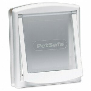 Dvířka PetSafe plastová s transparentním flapem bílá, výřez 18,5x15,8cm